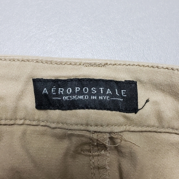 Aeropostale skinny dark tan khakis uniform pants women's size 0 - Picture 6 of 11